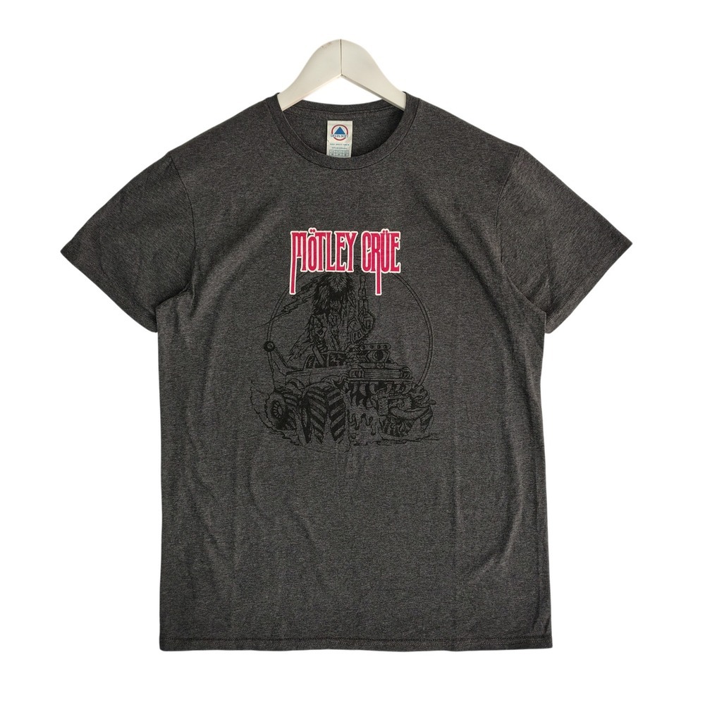 Motley Crue Graphic T-Shirt Mens Medium Delta Heather Charcoal Rock Band Tee